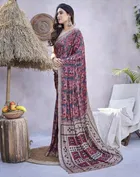 Chiffon Printed Saree for Women 