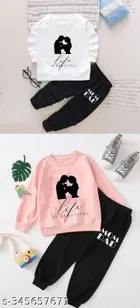 Hosiery Cotton Full Sleeves T-Shirt with Pant Clothing Set for Kids 