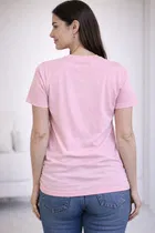 Cotton Blend Printed T-shirt for Men, Pink 
