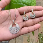 Alloy Necklace with Earrings for Women 