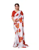 Georgette Printed Saree for Women 
