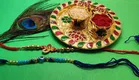Combo of 2 Pcs Rakhi with 4.5 inch Plate 