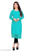 Acrylic  Kurti for Women,  Aqua Blue  