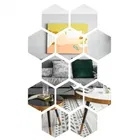 Acrylic Hexagon Shaped Wall Mirror Stickers 