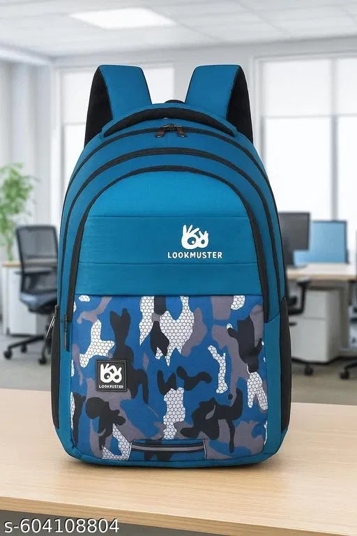Polyester Backpack for Men & Women, Blue