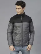 Men's Colour Block Full Sleeves Puffer Jacket 