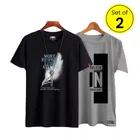 Round Neck Printed T-Shirt for Men, Set of 2 