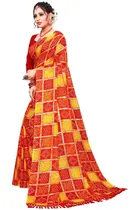 कनूड़ा प्रिंट्स फैंसी विमेंस कोटा फॉयल नेट प्रिंटेड साड़ी 