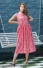 Rayon Printed Gown for Women 