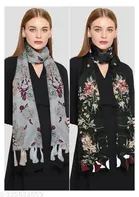Chiffon Scarves for Women, Multicolor, Pack of 2