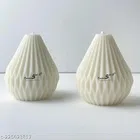 Pear Shaped Candles (White, Pack of 2)