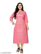 Floral Embroidered A-line Kurti for Women 