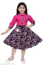 Cotton Blend Frock for Girls 