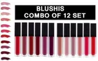 Non Transfer Waterproof Super stay matte ink bold lip color liquid lipstick combo pack of 12 
