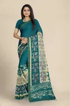 Georgette Daily Wear Printed Saree With Blouse 