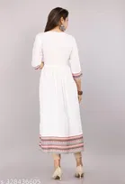 Anarkali Rayon Embroidered Kurti for Women 
