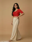 Lycra Ready Made Blouse for Women, Red 