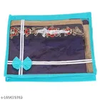 KANUSHI® Set of 9 Pc Flower Design Transparent Saree Cover/Bag with Stainless Steel Zip Lock Combo