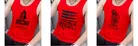 Polycotton Printed Gym Vest for Men (Red, S) (Pack of 3)