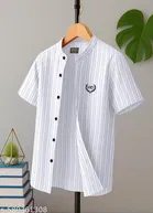 Self Design Cotton Blend Short Sleeve Polo for Boys 