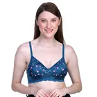 Cotton Blend Printed Padded Bra for Women 
