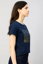 Round Neck Printed T-Shirt for Women 