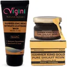 Vigini Hammer King Intimate Wash for Men (100 ml) with Shilajit Gold Resin for Men (20 g) (Set of 2)