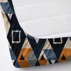 Microfibre Fitted Abstract Bedsheet 78x72in Multicolor