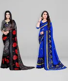 Georgette Printed Saree for Women 