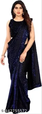 Lycra Sequence Saree for Women 