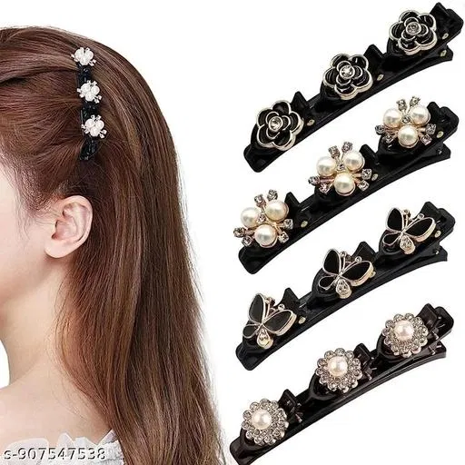 Hair Clips for Women (Multicolor, 3 Pcs)