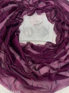 Bangalori Silk Solid Saree for Women, Purple 