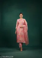 Bandhani Printed Jaipuri Designs Embroidered Top Bottom Duppata for Women 