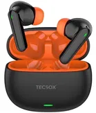 TecSox AudioX Wireless Earbuds [Black/Orange]