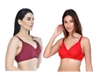Cotton Blend Solid Non Padded Feeding Bras for Women 