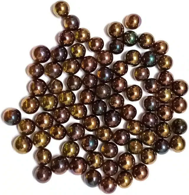 100 Pcs Mini Size Glass Marbles with Shooter (Multicolor, Set of 1)