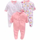 Hosiery Cotton Printed Rompers for Kids, Pack of 3, Multicolor 