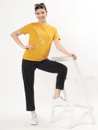 Round Neck Printed T-Shirt for Women 