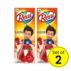 Real Lichi Juice 2X180 ml (Set Of 2)