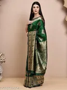 Jacquard Banarasi Silk Saree for Women 