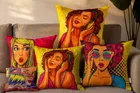 Crosmo Trendy Printed Pack of 5 Cushion cover 40x40cm