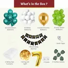 Jungle Theme 7th Birthday Balloon Decoration Kit , Multicolor, Pack Of 67