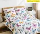 Butterfly Printed Comforter 1.5Kg for Winter Multicolor 90x90inch
