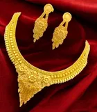 Alloy Choker Necklace with Earrings for Women 