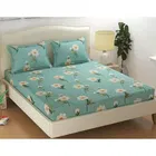 Glace Cotton Printed Double Bedsheet with Two Pillow Covers 