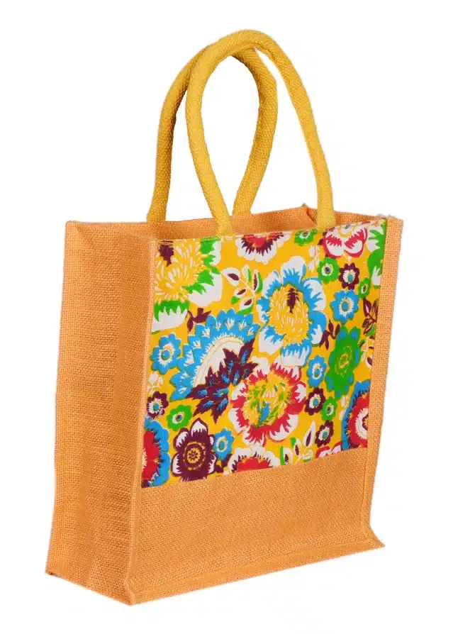 Jute Vegetable Shopping Bag (Yellow)