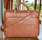 Leather Laptop Bag for Men, Tan