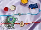Metal Radha Krishna Shiv Rakhi 