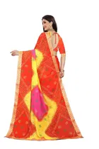 कानूड़ा फैंसी विमेंस जॉर्जेट फ्लावर प्रिंटेड साड़ी 