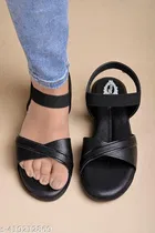 Shoetopia Black Wedge Sandals IND-5